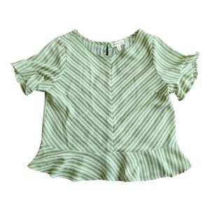 Monteau Green + Pink blouse